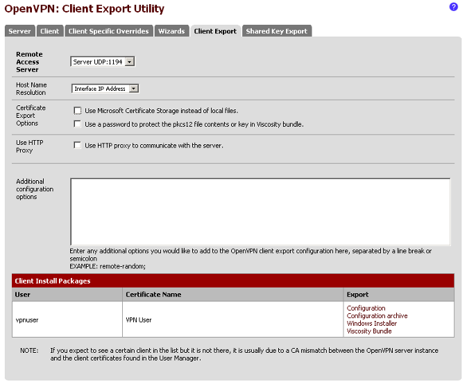 Client Export Utility